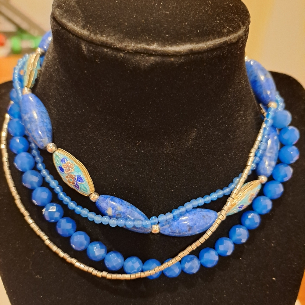 Blue Beaded Necklace